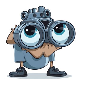 cartoon binoculars|cartoon looking through binoculars.